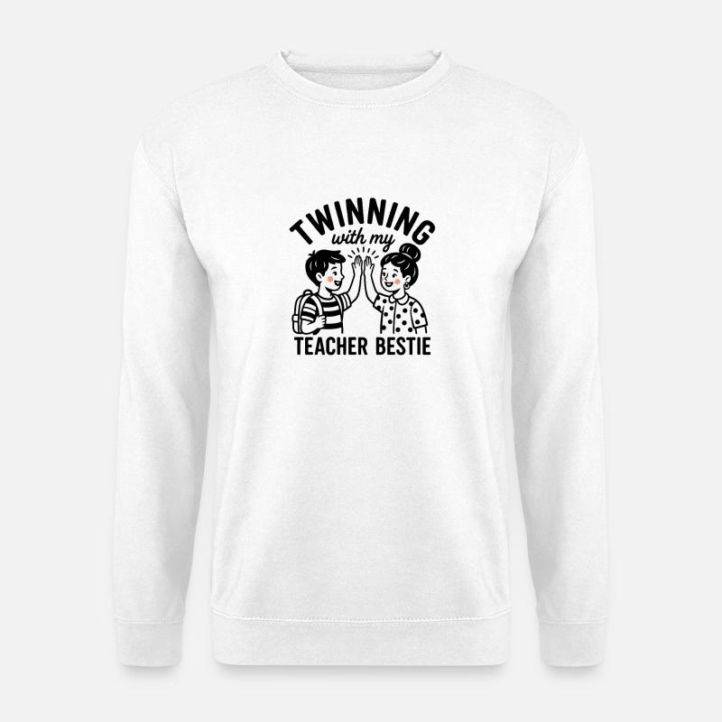 Partnerschaft mit meiner besten Lehrerin - Unisex Pullover - Weiß