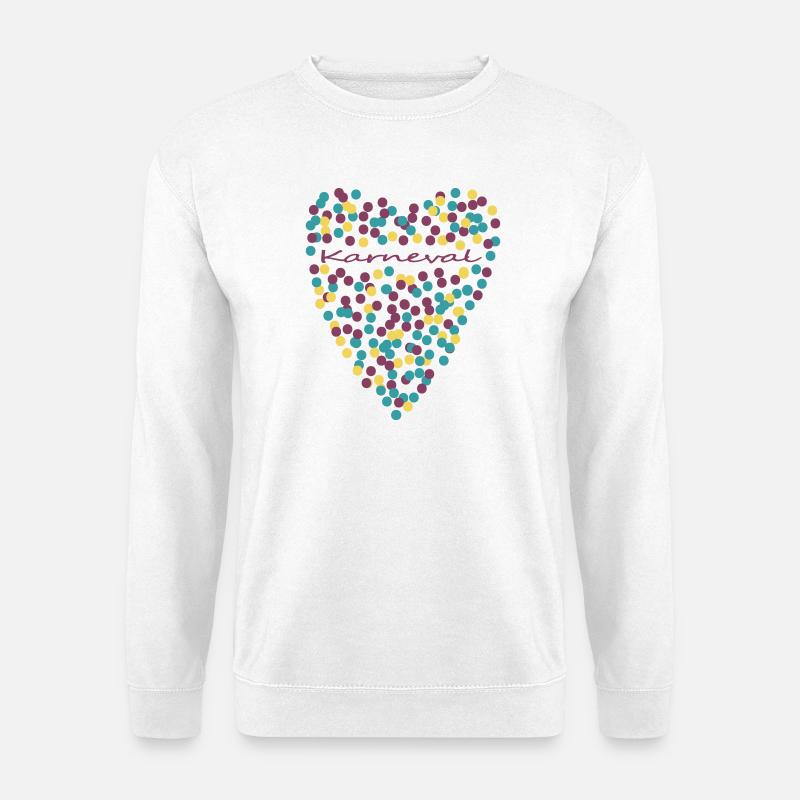 Karneval mit Herz - Unisex Pullover - Weiß