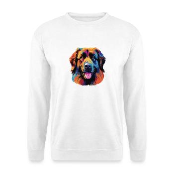 Explosion de couleur Portrait de chien - Sweat-shirt Unisexe - blanc - Devant