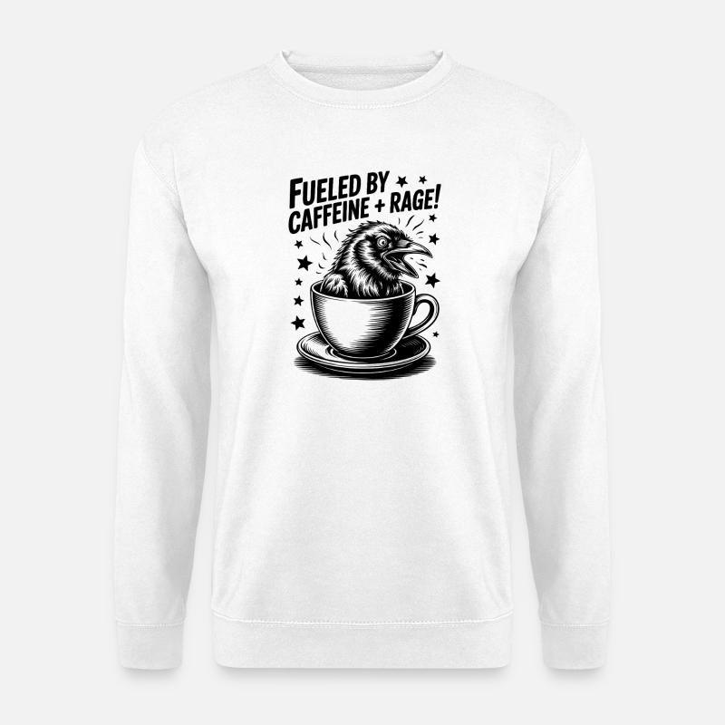 Coffee Sayings Caffeine Funny Coffee Gift - Unisex Sweatshirt - white