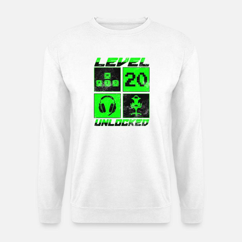 level 20 unlocked - Unisex Pullover - Weiß