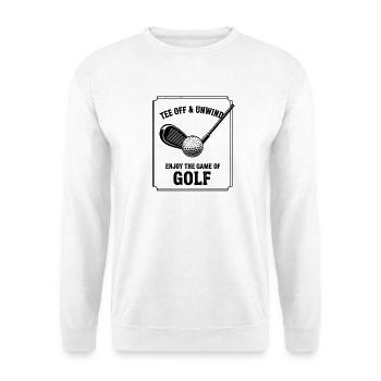 Golf vintage design Tee Off & Dread Sport - Sweat-shirt Unisexe - blanc - Devant