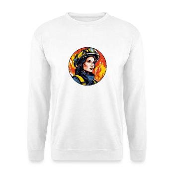Fire Brigade Firefighter - Unisex Sweatshirt - white - Front