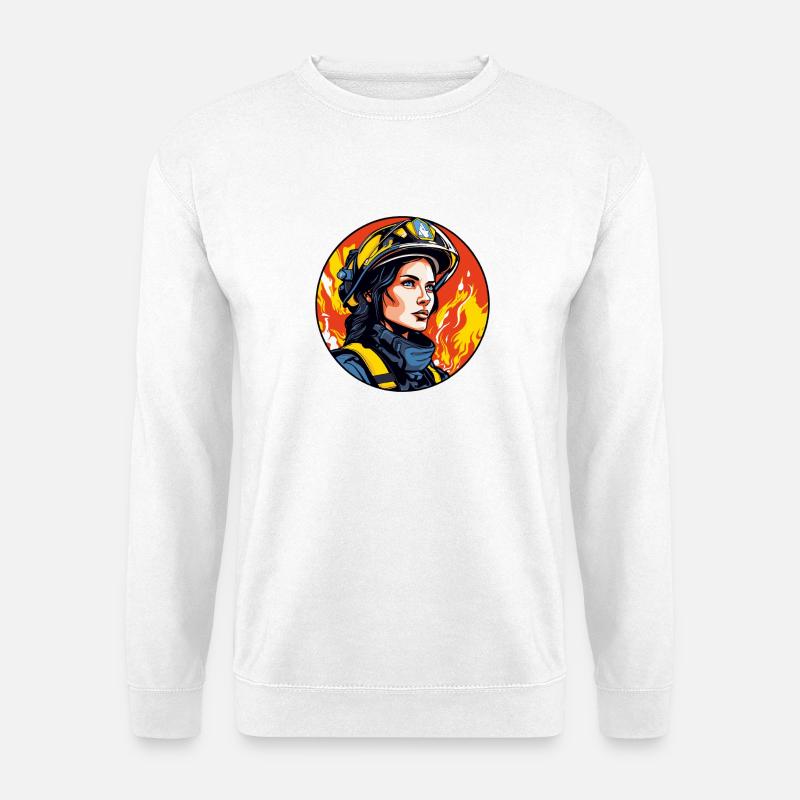 Fire Brigade Firefighter - Unisex Sweatshirt - white