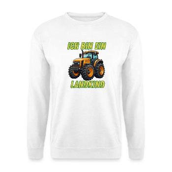 Traktor Design - Ich bin ein Landkind - Unisex Pullover - Weiß - Vorne