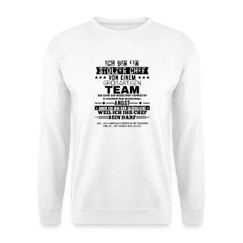 Stolzer Chef von einem großartigen Team - Unisex Sweatshirt - white - Front