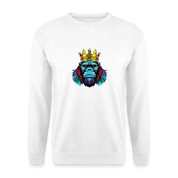 Gorilla Neon Krone - Unisex Pullover - Weiß - Vorne
