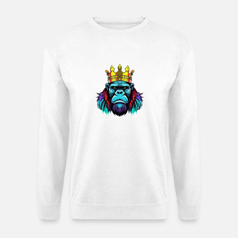 Gorilla Neon Crown - Unisex Sweatshirt - white