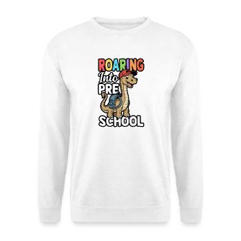 Roaring into Preschool Dinosaur Back to School - Unisex Sweatshirt - white - Front