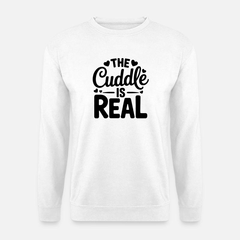 Hugging is real - Unisex Sweatshirt - white