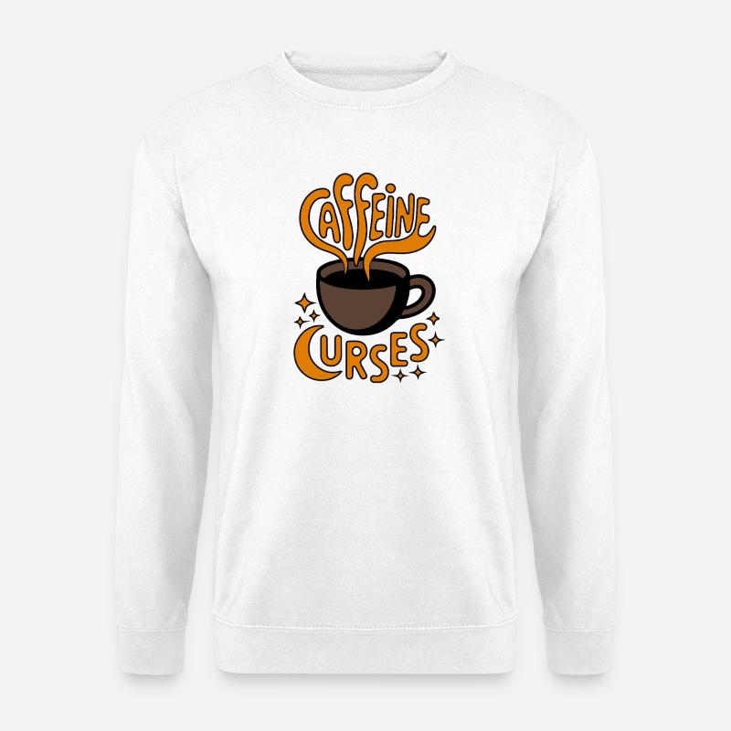 Caffeine Curves Kaffee-Logo - Unisex Pullover - Weiß