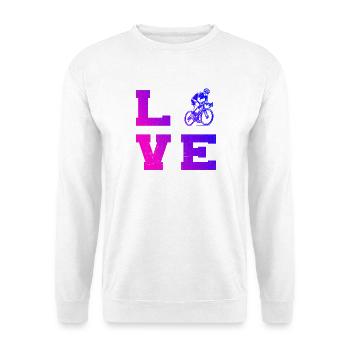 Motif clair de vélo de route pour chaque jour - Sweat-shirt Unisexe - blanc - Devant