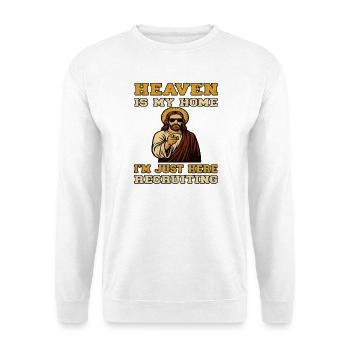 Heaven is my Home - Uncle Jesus Recruiting  - Unisex Pullover - Weiß - Vorne