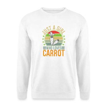 Just A Girl Who Loves Carrot Cute Carrot Lover - Unisex Pullover - Weiß - Vorne