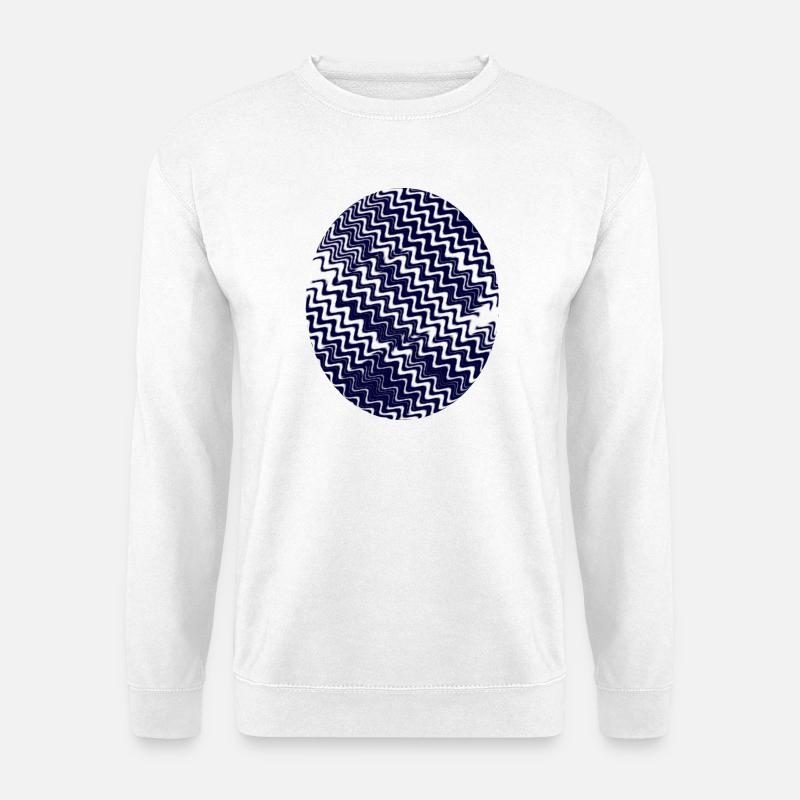 Azurian Zigzag Circle Pattern - Unisex Sweatshirt - white
