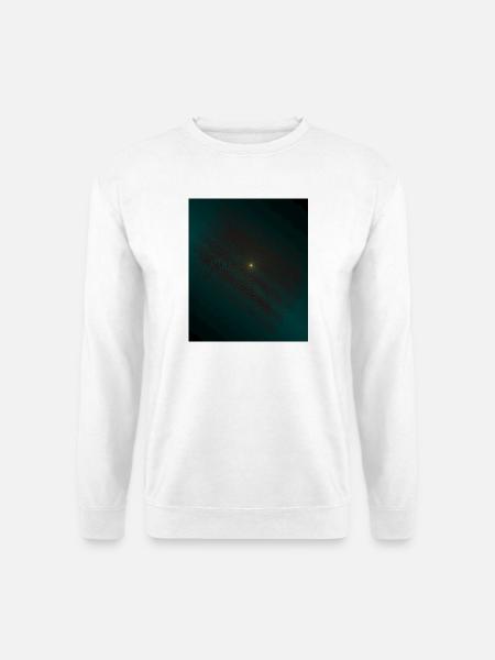 Teal Ringenspiral im Zentrum - Unisex Pullover - Weiß
