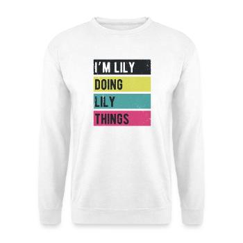 I’m Lily Doing Lily Things Retro Colors - Unisex Sweatshirt - white - Front