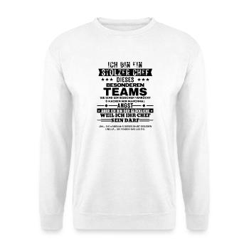 Stolzer Chef dieses besonderen Teams - Unisex Sweatshirt - white - Front