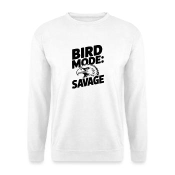 Vogelmodus: Wild - Unisex Pullover - Weiß - Vorne
