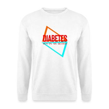 Le diabète, c’est dans mon sang - Sweat-shirt Unisexe - blanc - Devant