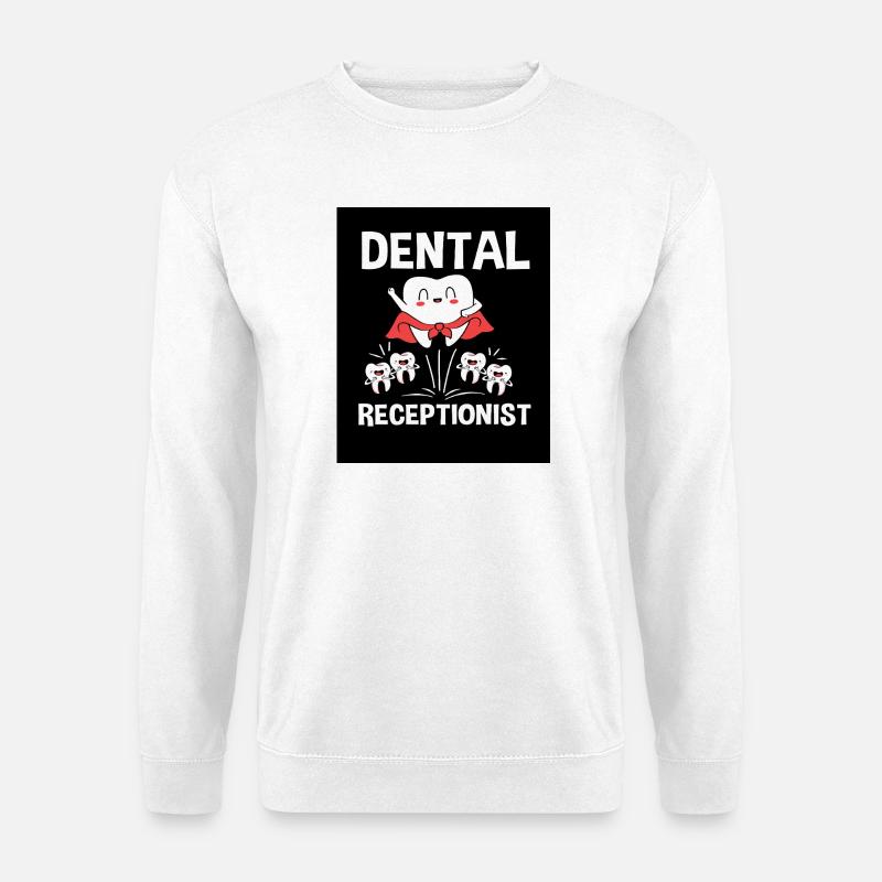 Rezeptionist Zahnarzt Zahn Dentist - Unisex Pullover - Weiß