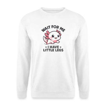 Axolotl disant un mème Humour Petites jambes drôles - Sweat-shirt Unisexe - blanc - Devant
