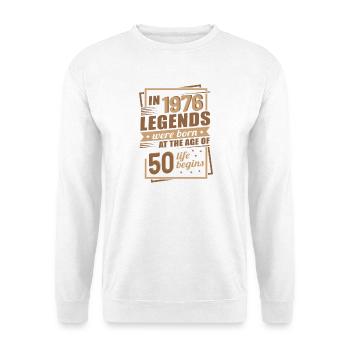 50 Jahre Jahrgang Legenden 1976 Retro Modern - Unisex Pullover - Weiß - Vorne