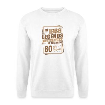 60th Birthday Vintage Legends 1966 Retro Modern - Unisex Sweatshirt - white - Front
