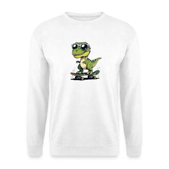 Skater alligator with sunglasses - Unisex Sweatshirt - white - Front