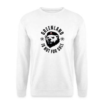 Greenland is not for Sale Funny Bear Design - Unisex Sweatshirt - white - Front
