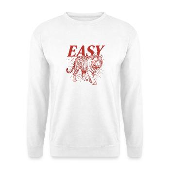 Easy Tiger Vintage Line Art-Grafik - Unisex Pullover - Weiß - Vorne