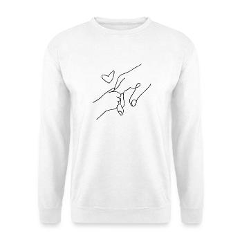 Handshake with heart connection - Unisex Sweatshirt - white - Front