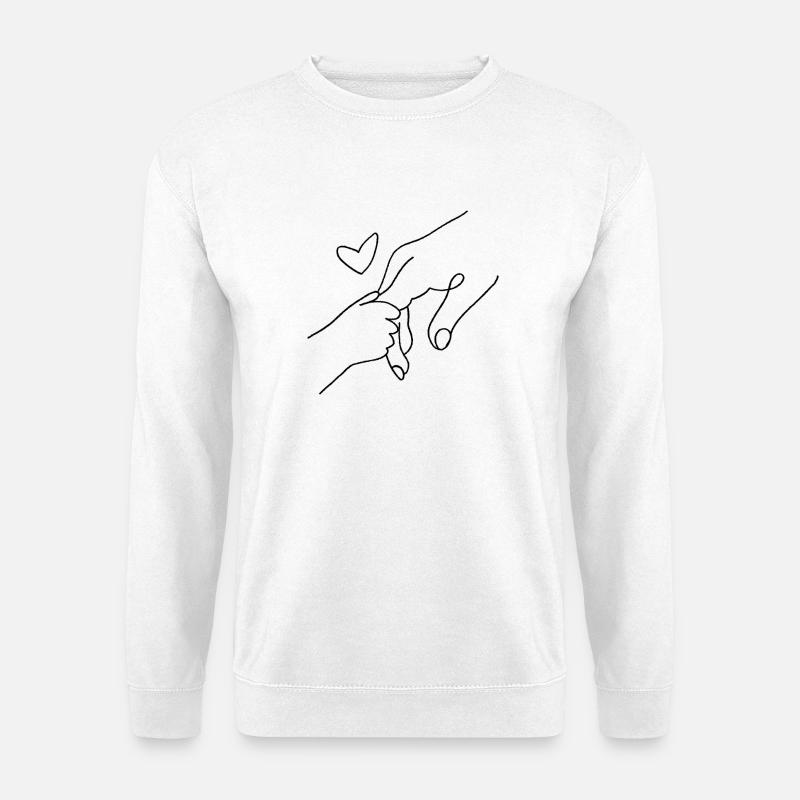 Handshake with heart connection - Unisex Sweatshirt - white