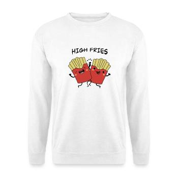 Happy French Fries Twins - Unisex Sweatshirt - white - Front
