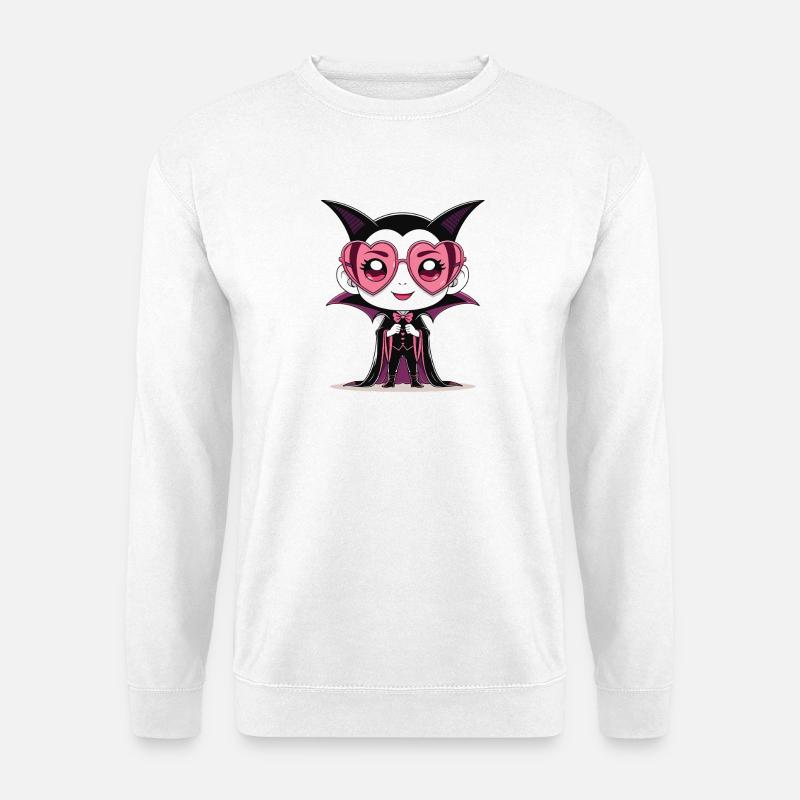 Kuschelvamp Herzbrille - Unisex Pullover - Weiß