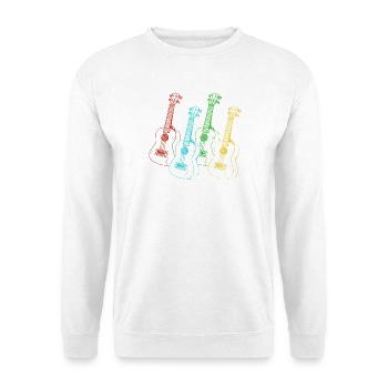 Hawaiian Ukulele Uke Retro Vintage - Unisex Sweatshirt - white - Front