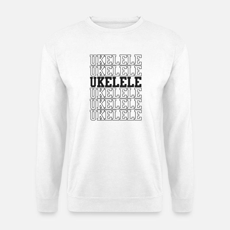 Hawaiian Ukulele Uke Ukulele - Unisex Sweatshirt - white