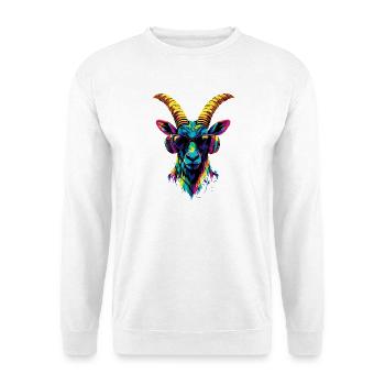 Steinbock Ziege Alpensteinbock Capricorn Ziegen - Unisex Pullover - Weiß - Vorne