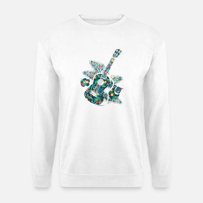 Hawaiian Ukulele Uke Tropical - Unisex Pullover - Weiß