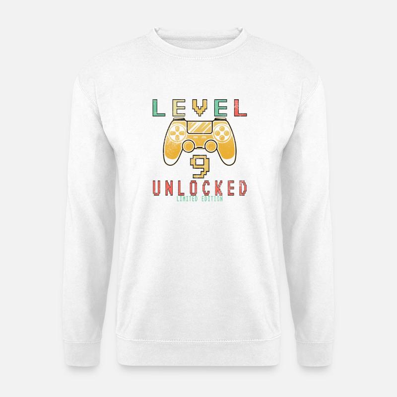 Level 9 freigeschaltet - Unisex Pullover - Weiß