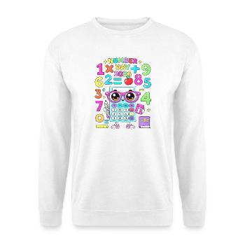 Kawaii Calculator Classroom Theme - Unisex Sweatshirt - white - Front