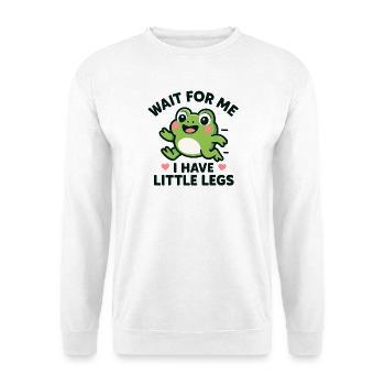 Grenouille qui dit Humour Meme Hume Petites jambes drôles - Sweat-shirt Unisexe - blanc - Devant