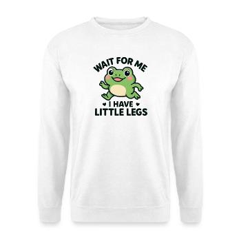 Grenouille qui dit Humour Meme Hume Petites jambes drôles - Sweat-shirt Unisexe - blanc - Devant