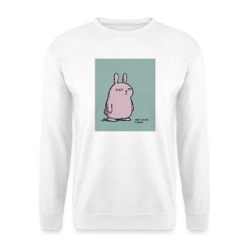 Happy Easter I Guess – Grumpy Bunny Easter Design - Sweat-shirt Unisexe - blanc - Devant