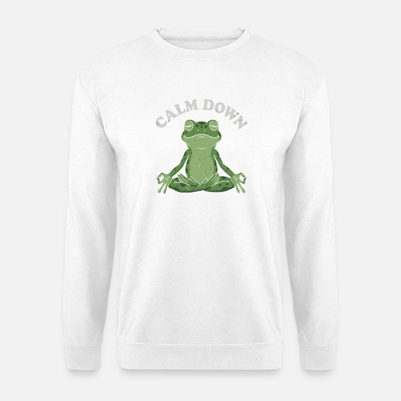 Little Toad Meditation Pose - Unisex Sweatshirt - white