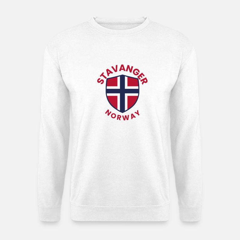 Stavanger-Wappen Norwegen - Unisex Pullover - Weiß