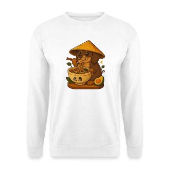 Japanese Ramen Dachshund Noodle Bowl Anime Otaku - Unisex Sweatshirt - white - Front