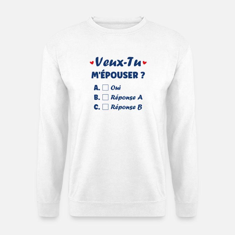 Will you marry me? Heart Challenge - Unisex Sweatshirt - white