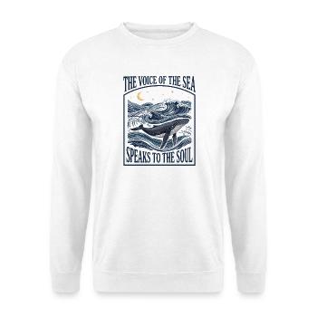 Marine Life Aesthetic Whale – Ocean Art - Unisex Sweatshirt - white - Front