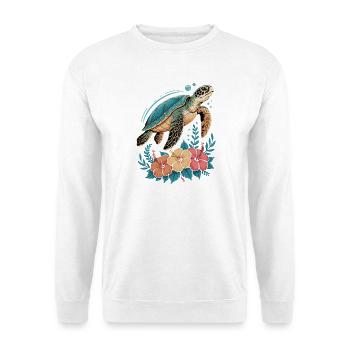 Sea Turtle Ocean Addict Design - Sweat-shirt Unisexe - blanc - Devant